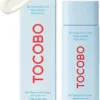Tocobo Bio Watery Sun Cream SPF 50+ PA++++ con su caja original color celeste.