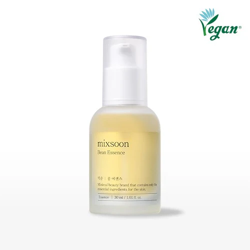 Frasco de 30 ml de Mixsoon Bean Essence en vista frontal sobre fondo neutro