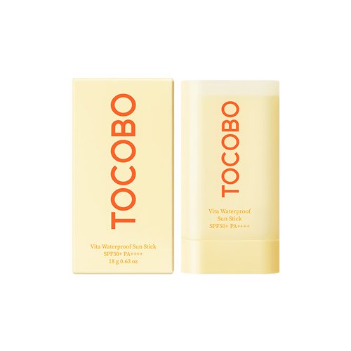Tocobo Vita Waterproof Sun Stick SPF 50+ PA++++ con su empaque original color naranja.