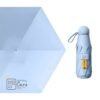sombrilla con logo vending care de color celeste