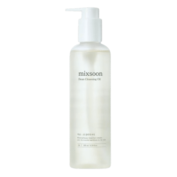 Aceite limpiador facial Mixsoon Bean Cleansing Oil de 195 ml en su envase original sobre fondo blanco.